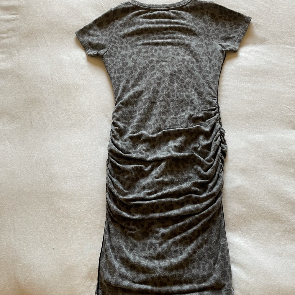 Sundry Ruched Leopard Mini Dress - Picture 3 of 7
